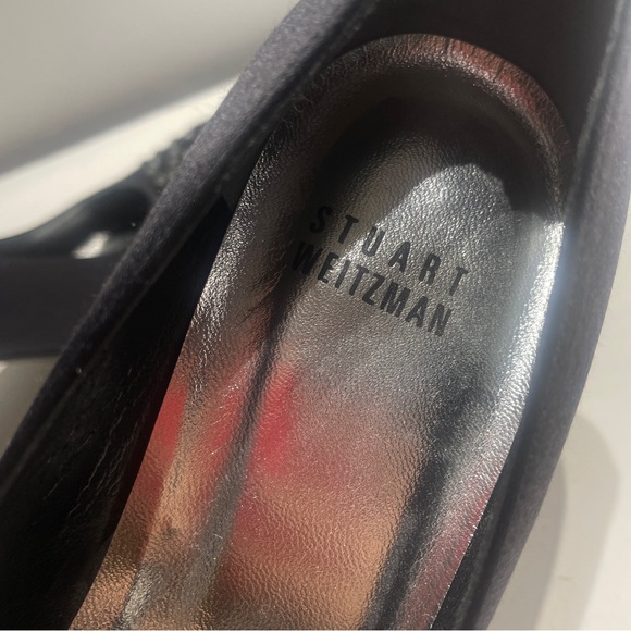 Stuart Weiztman Pointed Satin Heels Rhinestone 6 Women’s Shoes Pumps Trend - Picture 8 of 12